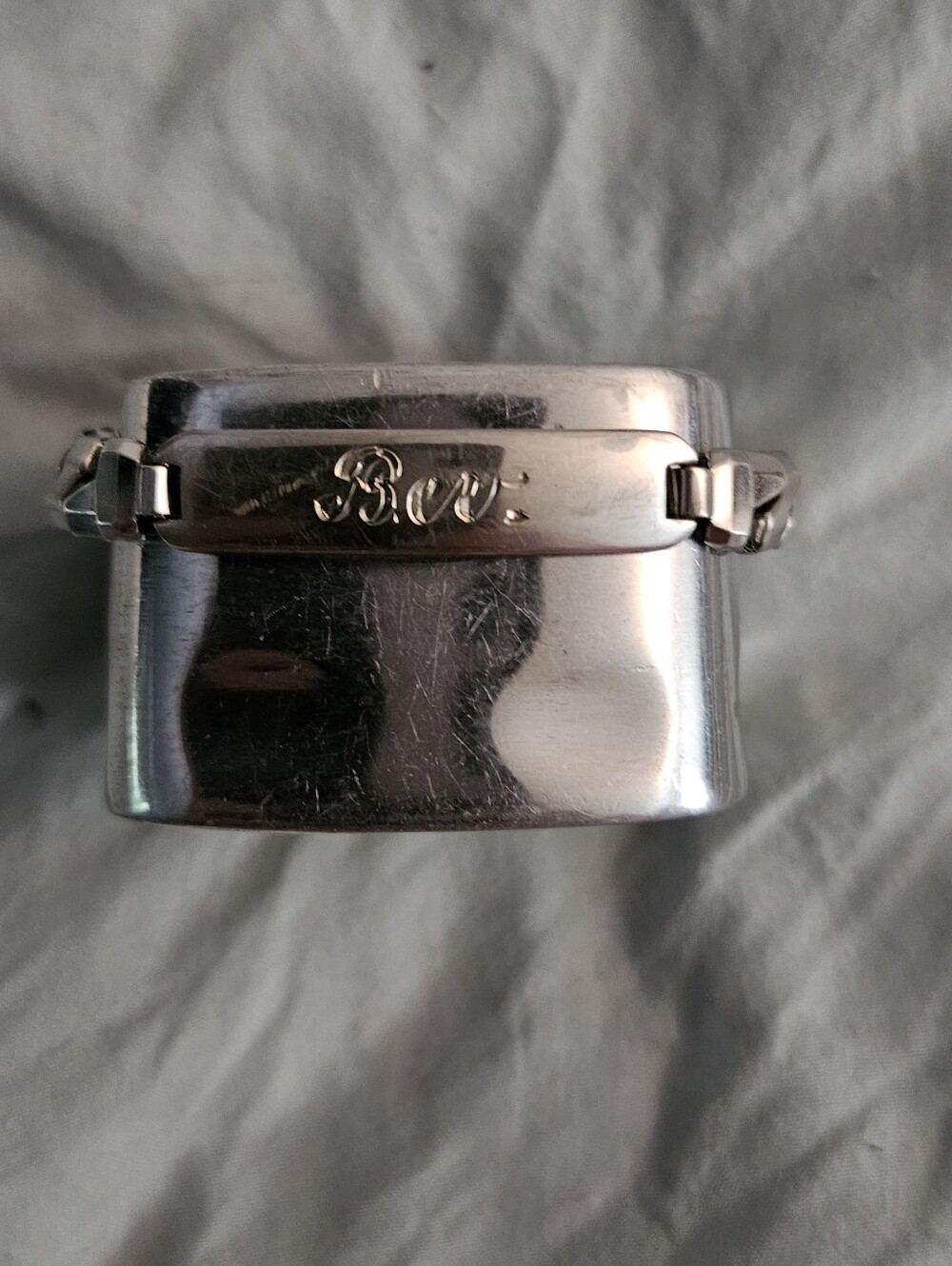 Engraved Silver ID Bracelet